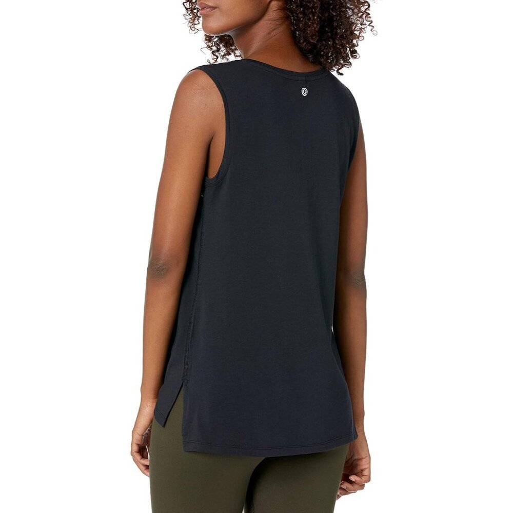 Women's Cotton Yoga Tank Top Plus Size Relaxed Fit Breathable Stretch - Picture 2 of 6